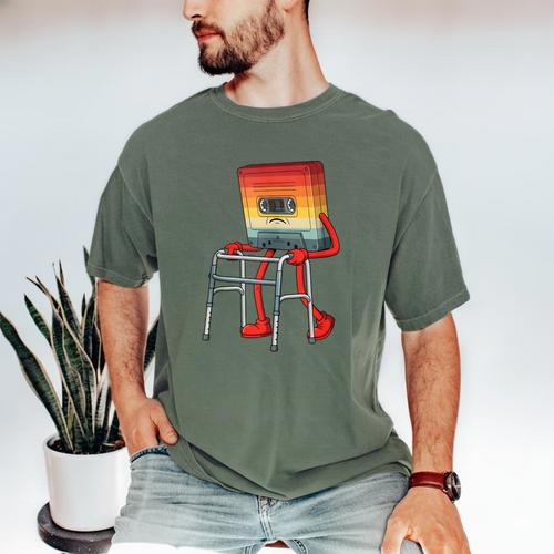 Old Vintage Cassette Tape 70s 80s 80s Outfit Nostalgia Men's Comfort Colors T-Shirt - Figerry