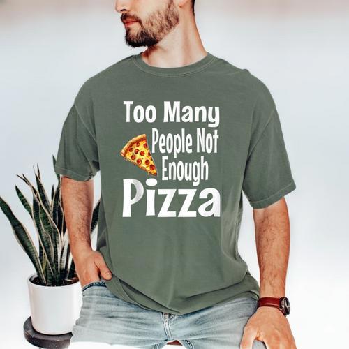 Pizza Lover Saying Introvert Anti Social Humor Foodie Men's Comfort Colors T-Shirt - Raresse