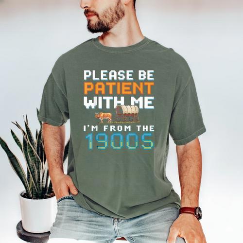 Please Be Patient With Me I'm From The 1900s Retro Grandpa Men's Comfort Colors T-Shirt - Figerry