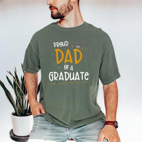Proud Dad Of A Class Of 2021 Graduate Graduation Men's Comfort Colors T-Shirt - Best Gift Smart