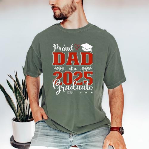 Proud Dad Of a Class Of 2025 Graduate For Graduation Men's Comfort Colors T-Shirt - Best Gift Smart