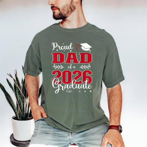 Proud Dad Of a Class Of 2026 Graduate For Graduation Men's Comfort Colors T-Shirt - Father's Day Fun