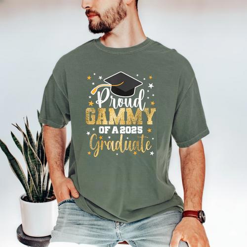 Proud Gammy Of A Class Of 2025 Graduate Senior Graduation Men's Comfort Colors T-Shirt - Best Gift Smart