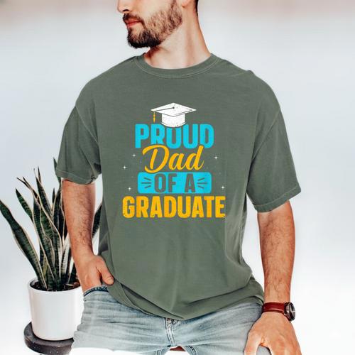 Proud Graduation Dad Father Of Graduates Men's Comfort Colors T-Shirt - Best Gift Smart