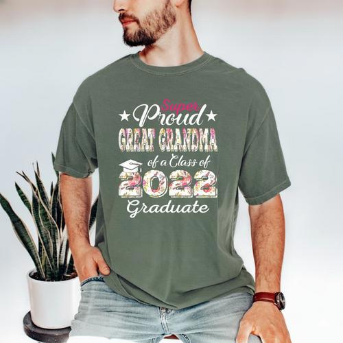 Proud Great Grandma Of 2022 Graduate Class 2022 Graduation Men's Comfort Colors T-Shirt - Best Gift Smart