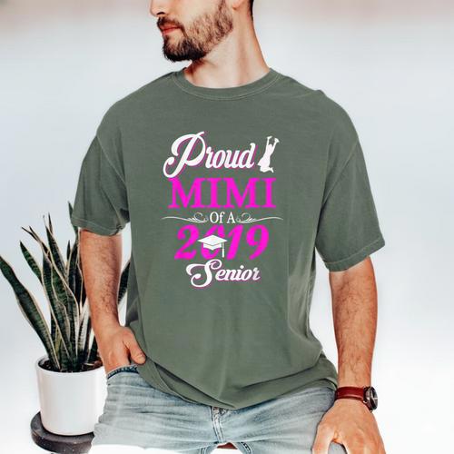 Proud MIMI Of A Class 2019 Senior Tshirt Graduation Men's Comfort Colors T-Shirt - Best Gift Smart