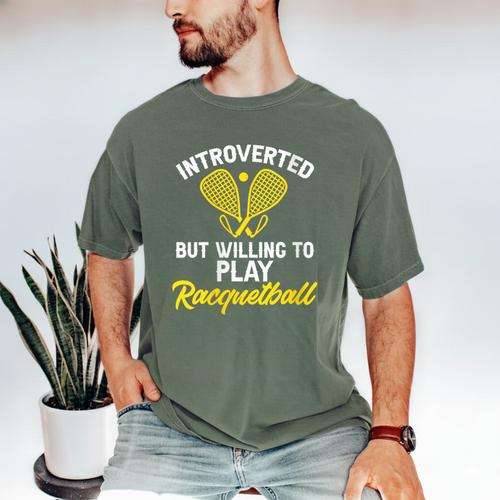 Racquetball Player Introvert Racquetball Men's Comfort Colors T-Shirt - Raresse