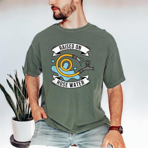 Raised On Hose Water Nostalgia Saying Men's Comfort Colors T-Shirt - Figerry
