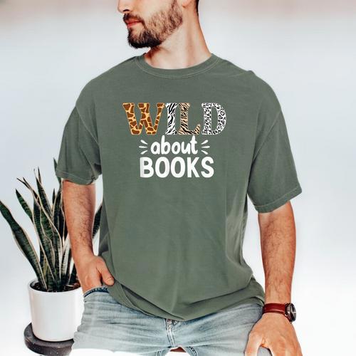 Reading Lover Wild About Books Reading Books And Bookworm Men's Comfort Colors T-Shirt - Bookorys