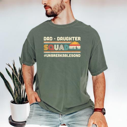 Retro Dad Daughter Squad Unbreakable Bond Father Daughter Men's Comfort Colors T-Shirt - Father's Day Fun