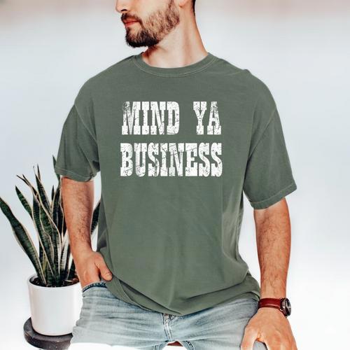 Retro Mind Ya Business Vintage Love Privacy Introvert Men's Comfort Colors T-Shirt - Raresse