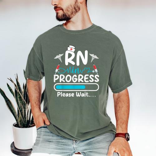RN In Progress Loading Future Nurse Graduation Lover Men's Comfort Colors T-Shirt - Best Gift Smart