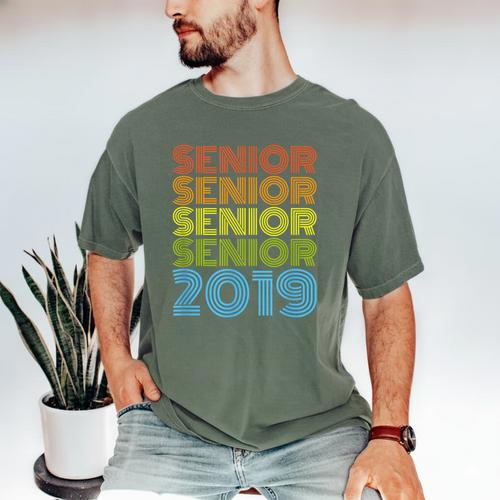 SENIOR CLASS 2019 T SHIRT High School Graduation Men's Comfort Colors T-Shirt - Best Gift Smart