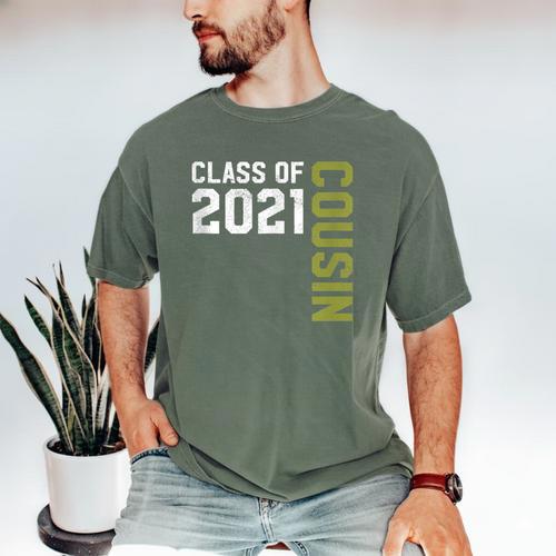 Senior Class Of 2021 Cousin Graduation Men's Comfort Colors T-Shirt - Best Gift Smart