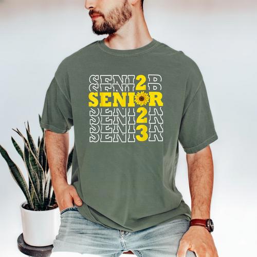 Senior Class Of 2023 Sunflower Graduation Seniors 23 Men's Comfort Colors T-Shirt - Best Gift Smart
