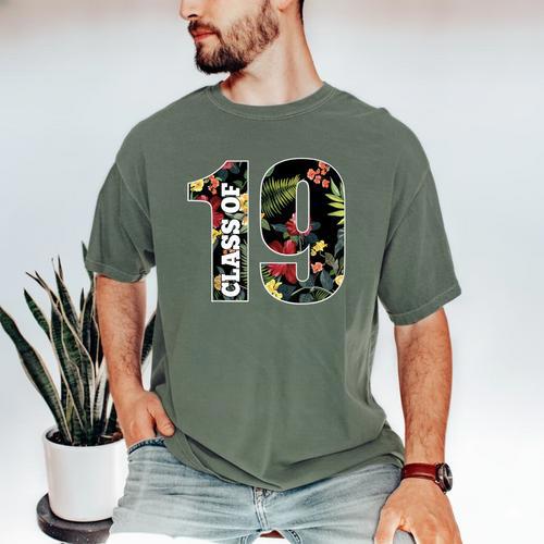 Senior Floral Class Of 2019 Shirt Graduation Idea Men's Comfort Colors T-Shirt - Best Gift Smart