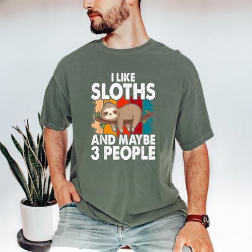 Sloth For Sloth Lover Men Women Kids Introvert Men's Comfort Colors T-Shirt - Raresse