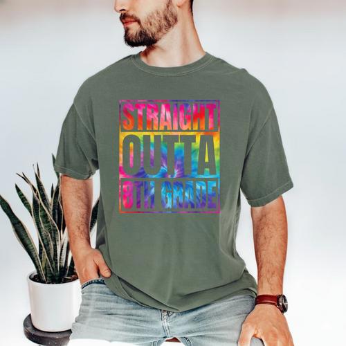Straight Outta 8th Grade Great Graduation Eighth Grade Men's Comfort Colors T-Shirt - Best Gift Smart