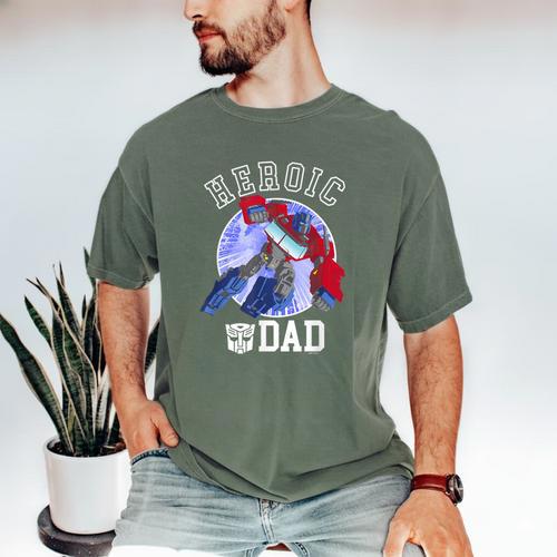 Transformers Father's Day Optimus Prime Heroic Dad Vintage Men's Comfort Colors T-Shirt - Father's Day Fun