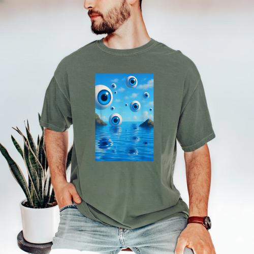 Trippy Weirdcore Frutiger Aero Surreal Eyeballs Y2K Men's Comfort Colors T-Shirt - Figerry