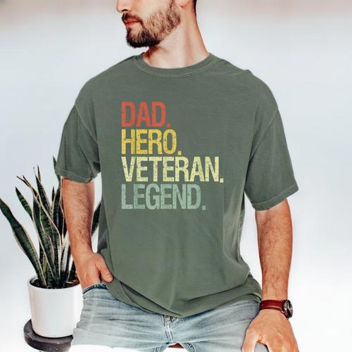 Veteran Dad Men's Comfort Colors T-Shirt - Father's Day Fun