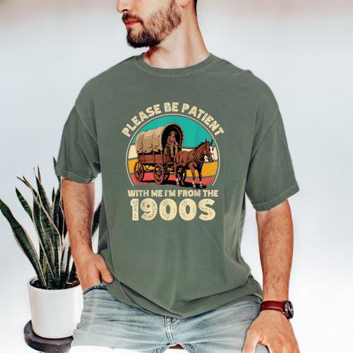 Vintage Please Be Patient I'm From The 1900s Men Women Men's Comfort Colors T-Shirt - Figerry