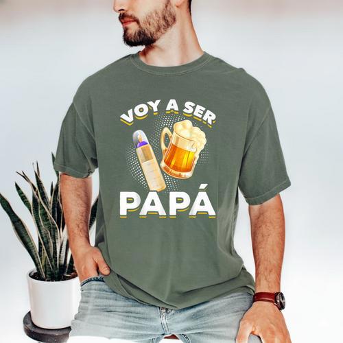 Voy Hacer Papa Ser Papa Voy A Ser Papa Dad To Be In Spanish Men's Comfort Colors T-Shirt - Father's Day Fun