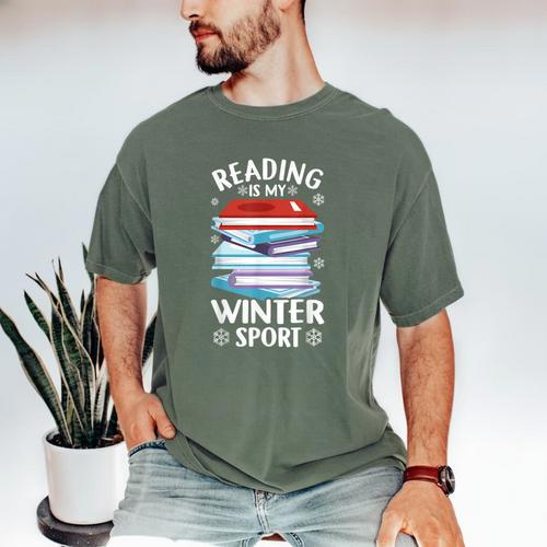 Winter Reading Book Bookworm Winter Men's Comfort Colors T-Shirt - Bookorys CA