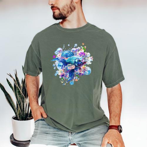Women's Frutiger Aero Y2K Fish Men's Comfort Colors T-Shirt - Figerry