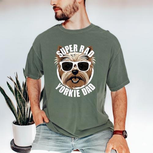 Yorkie Dad Father’s Day Yorkshire Terrier Dog Dad Men's Comfort Colors T-Shirt - Father's Day Fun