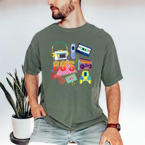 80's Vintage Cassette Tape Nostalgia Mixtape Era 1980s Retro Premium Tri-Blend Men's Comfort Colors T-Shirt - Figerry