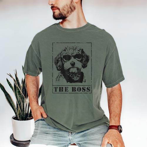 The Cavapoo Boss Mom Dad Dog Lover Men's Comfort Colors T-Shirt - Father's Day Fun