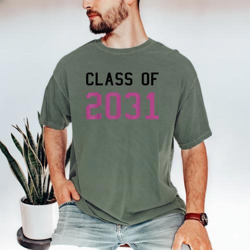 Class Of 2031 Graduation T-Shirt Men's Comfort Colors T-Shirt - Best Gift Smart