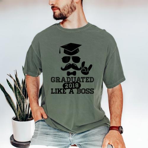 College High School Graduation Grad 2018 Shirt Men's Comfort Colors T-Shirt - Best Gift Smart