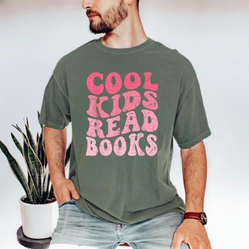 Cool Kids Read Books Library Book Reader Book Nerd Men's Comfort Colors T-Shirt - Bookorys