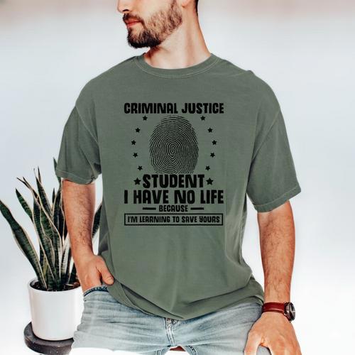 Criminal Justice School Degree Graduation Day Student Men's Comfort Colors T-Shirt - Best Gift Smart