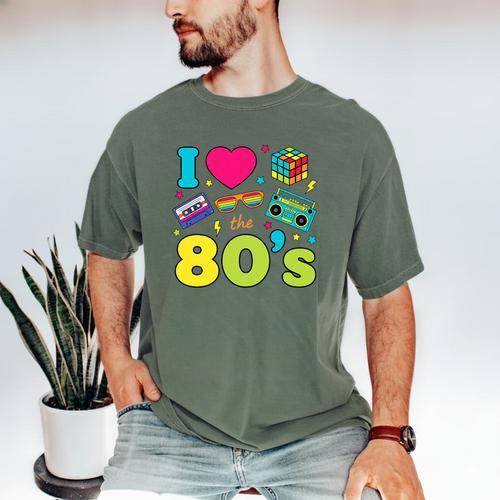Dad I Love The 80's Retro 80s Nostalgia For Dad Premium Tri-Blend Men's Comfort Colors T-Shirt - Figerry