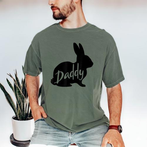 Daddy Bunny Rabbit Father Dad Easter Men's Comfort Colors T-Shirt - Father's Day Fun