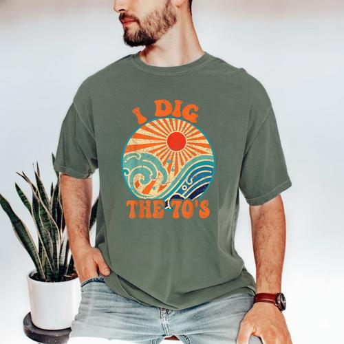 I Dig The 70s Aesthetic Nostalgia 1970's Retro 70s Party Men's Comfort Colors T-Shirt - Figerry