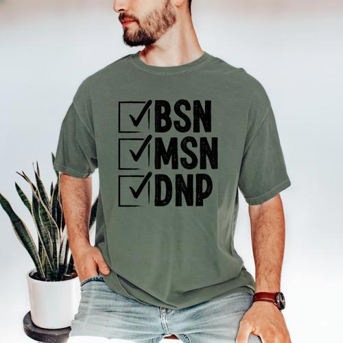 DNP Doctor MSN BSN DNP Nurse DNP Degree Graduation Men's Comfort Colors T-Shirt - Best Gift Smart