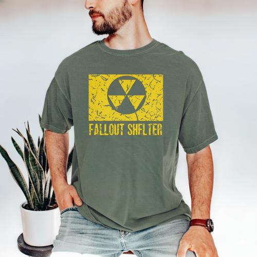 Fallout Shelter Nuclear War Radioactive Nostalgia T-Shirt Men's Comfort Colors T-Shirt - Figerry