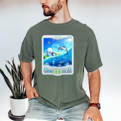 Frutiger Aero Skeuomorphism User Interface Nostalgia Premium Tri-Blend Men's Comfort Colors T-Shirt - Figerry
