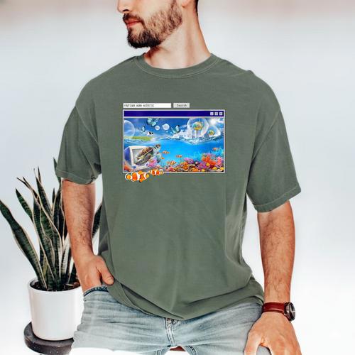 Frutiger Aero Y2k 2000s Men's Comfort Colors T-Shirt - Figerry