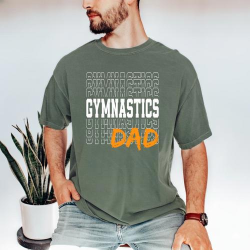Gymnastics Dad For Gymnastic Father Parents Men's Comfort Colors T-Shirt - Father's Day Fun