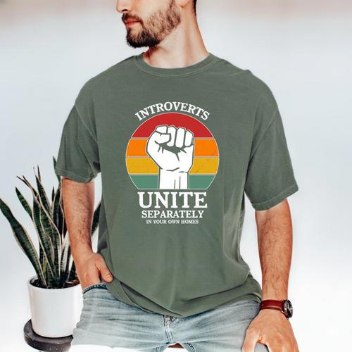 Introvert Antisocial Men Women Kids Boys Girls Men's Comfort Colors T-Shirt - Raresse