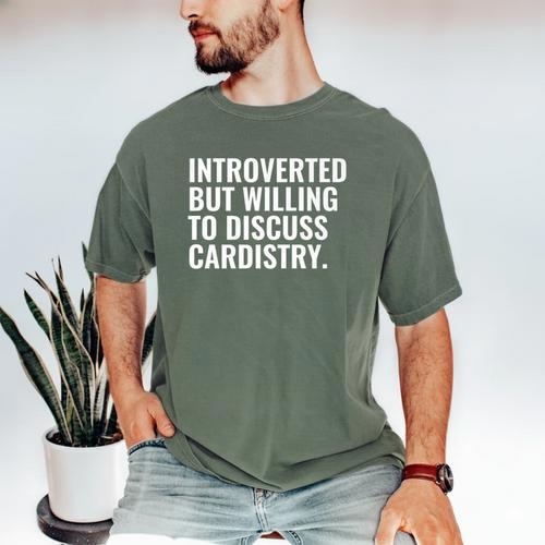 Introverted But Cardistry Magician Introvert Cardist Premium Men's Comfort Colors T-Shirt - Raresse