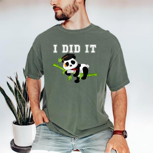 I Did It Kawaii Panda With Graduation Cap Diploma Men's Comfort Colors T-Shirt - Best Gift Smart