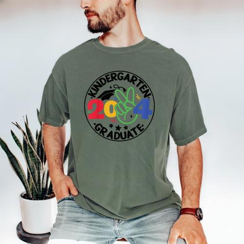 Kindergarten Graduation 2024 Graduate Last Day Of School Men's Comfort Colors T-Shirt - Best Gift Smart