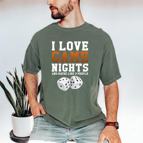 I Love Game Nights Host And Maybe 3 People Introvert Men's Comfort Colors T-Shirt - Raresse