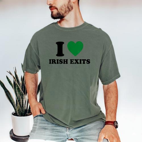 I Love Irish Exits St Patrick's Day Introvert Party Men's Comfort Colors T-Shirt - Raresse